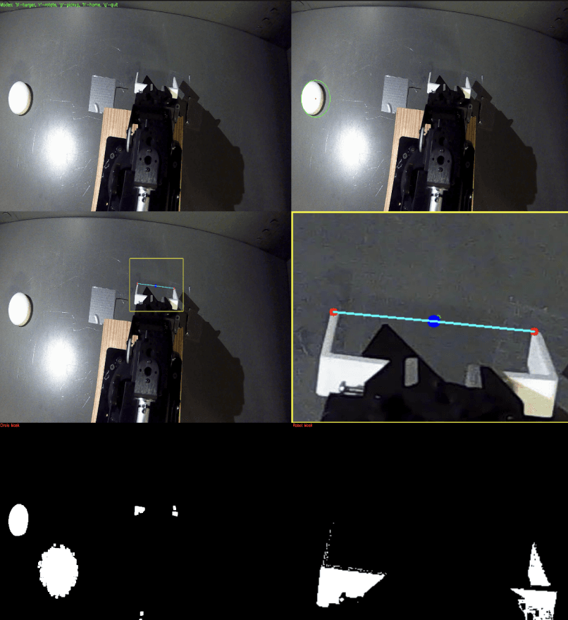 Original project image documenting the burger and gripper vision system.